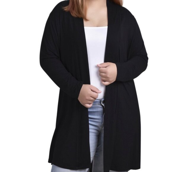Camilla & Co Sweaters - New Camile & Co. Long Sleeve Knit Cardigan With Chiffon Back